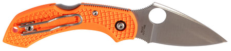 Spyderco Dragonfly 2 C28POR2 2.30" Folding Knife VG-10 Leaf-Shaped Blade Orange FRN Handle Back Lock