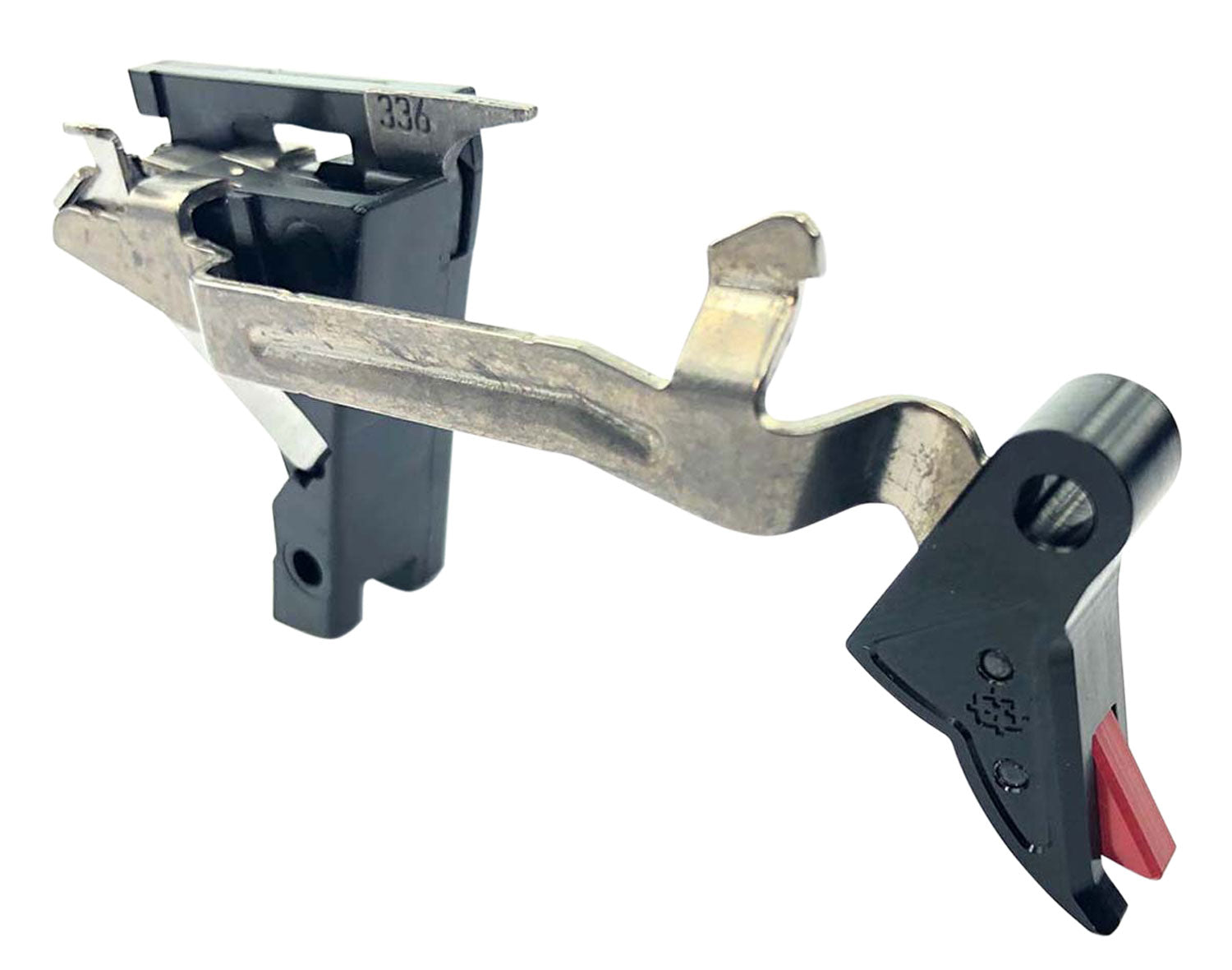 Cross Armory Drop In Flat Face Trigger with 3.50 lb Pull – Black and Red Finish