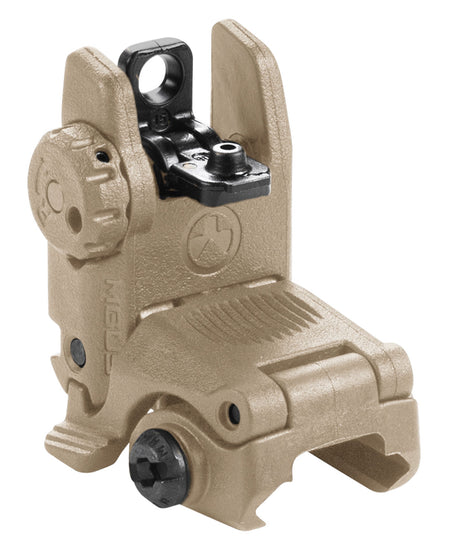 Magpul MBUS Rear Sight FDE Polymer Folding Dual Aperture AR-15/M16 MAG248-FDE