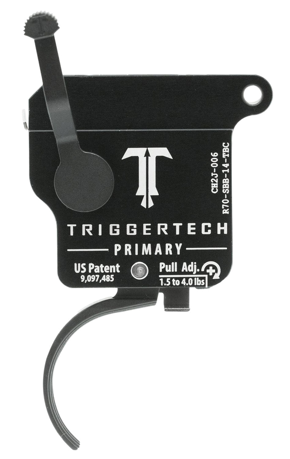 TriggerTech Primary Single-Stage Traditional Curved Trigger 1.5-4 lb Pull Rem 700 Right R70SBB14TBC