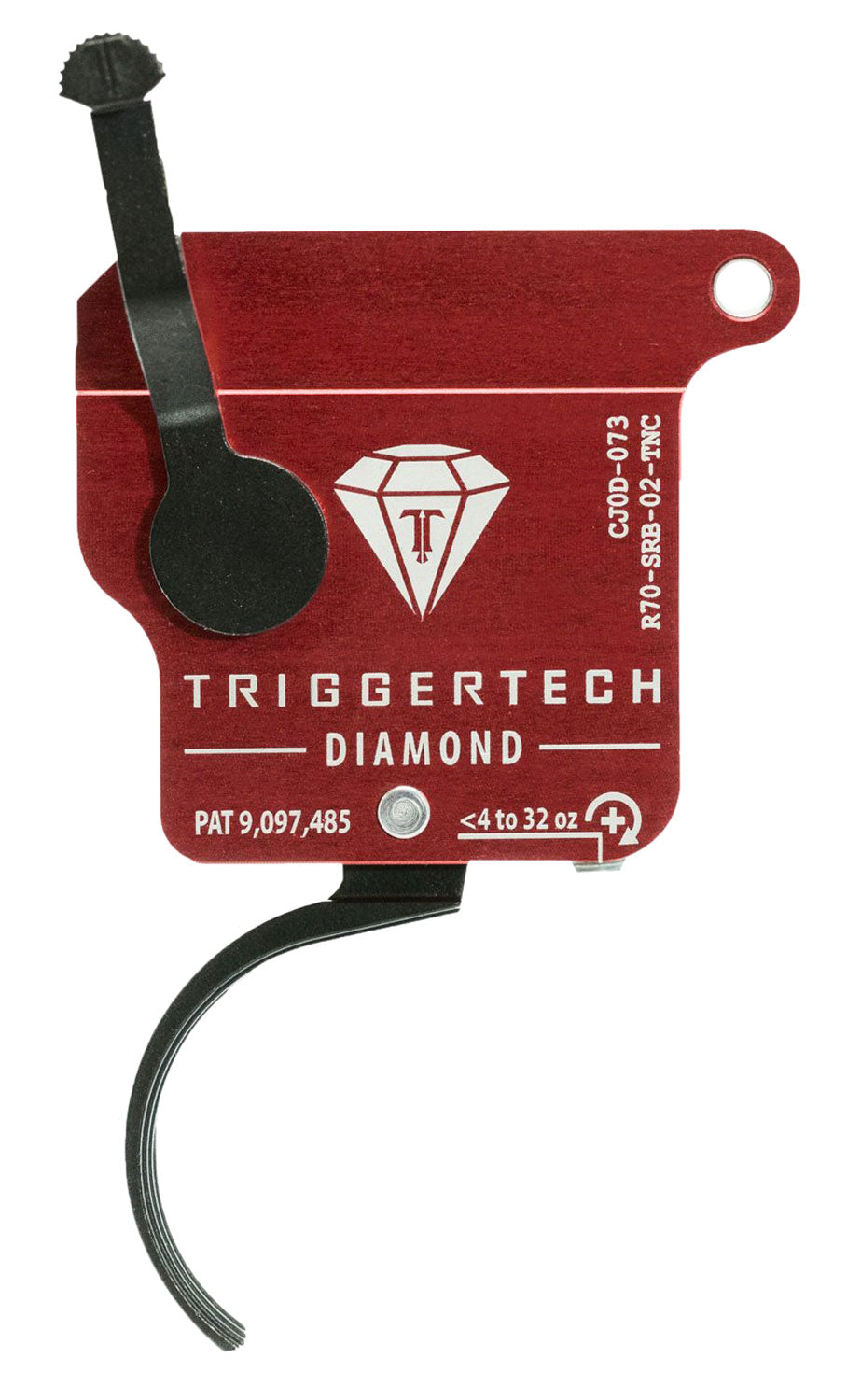 TriggerTech R70SRB02TNC Rem 700 Diamond Single-Stage Curved Trigger, Right Hand 0.3-2 lb Pull