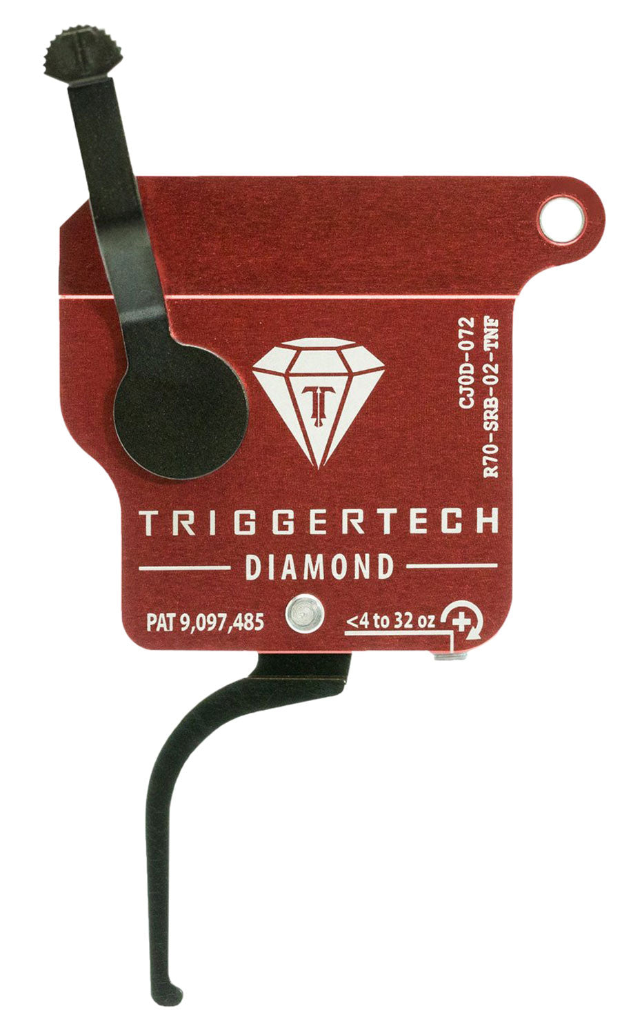 TriggerTech R70SRB02TNF Rem 700 Diamond Single-Stage Flat Trigger, Right Hand 0.3-2 lb Pull