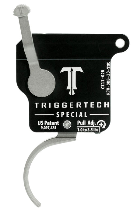 TriggerTech R70SBS13TNC Rem 700 Special Single-Stage Curved Trigger, Right Hand 1-3.5 lb Pull