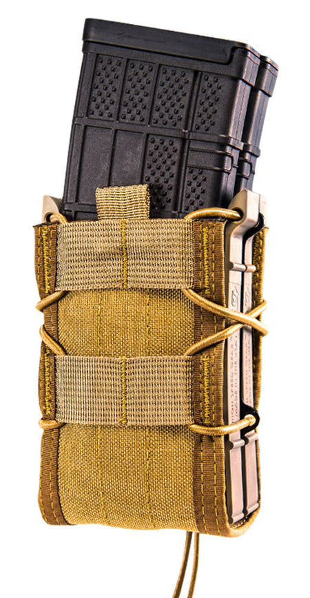 High Speed Gear 112R00CB TACO X2R Coyote Brown MOLLE Double Rifle Magazine Pouch Polymer Brackets