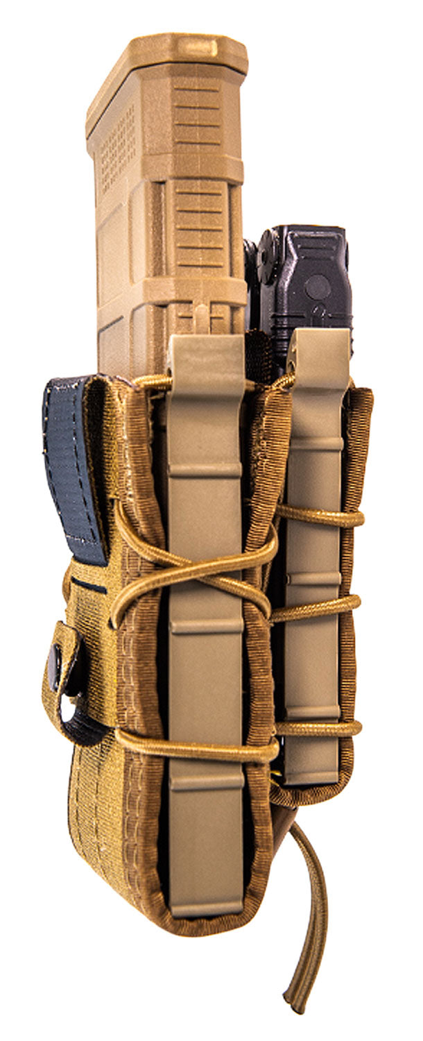 HSGI 13DD10CB TACO Double Decker Mag Pouch Coyote Brown Nylon ABM Belt Mount 2.25"