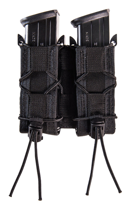 HSGI 13PT12BK TACO Double Pistol Magazine Pouch Black Nylon Belt Compatible