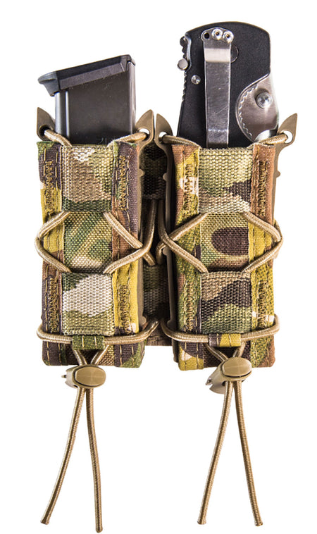 High Speed Gear 13PT12MC Double Pistol TACO Magazine Pouch MultiCam Belt Compatible