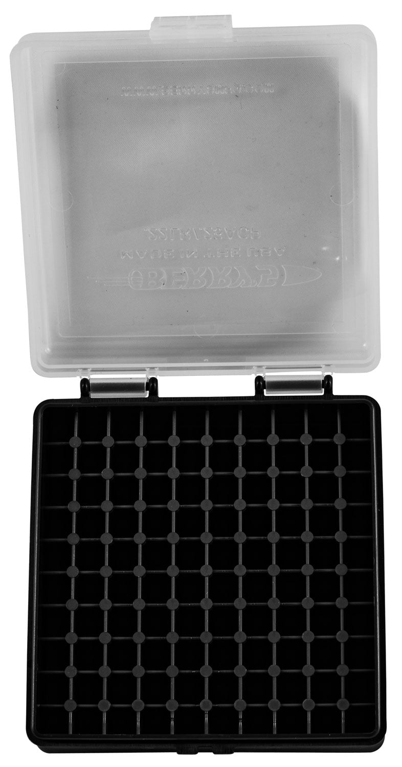 Berry's 100rd Ammo Storage Box 22LR Clear and Black Polypropylene