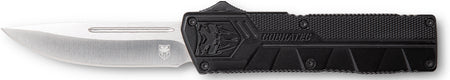 CobraTec Lightweight 3.25" OTF Drop Point D2 Steel Blade Black Aluminum Handle Pocket Clip