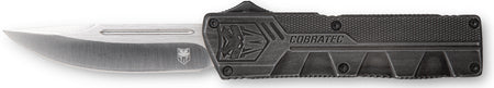 CobraTec SWCTLWDNS Lightweight OTF 3.25" Drop Point Plain D2 Blade Stonewashed Handle Pocket Clip