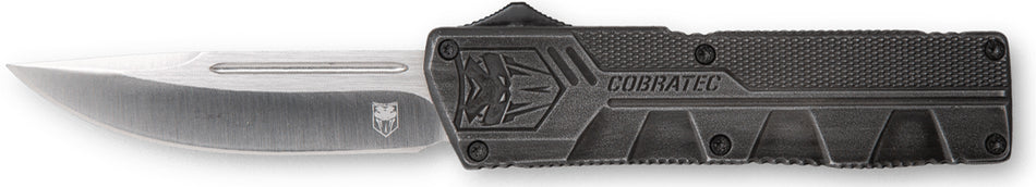 CobraTec SWCTLWDNS Lightweight OTF 3.25" Drop Point Plain D2 Blade Stonewashed Handle Pocket Clip