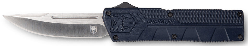 CobraTec NYCTLWDNS Lightweight OTF 3.25" Drop Point Plain D2 Blade NYPD Blue Handle Pocket Clip