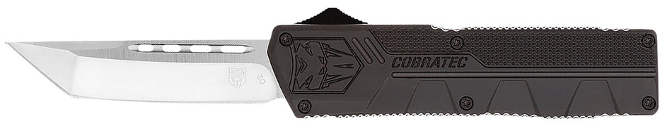 CobraTec BCTLWTNS Lightweight OTF 3.25" Tanto Plain D2 Blade Black Handle Pocket Clip