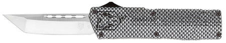 CobraTec CFCTLWTNS Lightweight OTF 3.25" Tanto Plain D2 Blade Carbon Fiber Handle Pocket Clip
