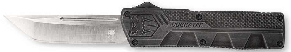 CobraTec SWCTLWTNS Lightweight OTF 3.25" Tanto Plain D2 Blade Stonewashed Handle Pocket Clip