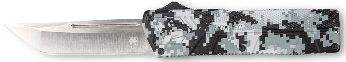 CobraTec WDCCTLETNS Lightweight OTF 3.25" Tanto Plain D2 Blade Winter Digi Camo Handle Pocket Clip