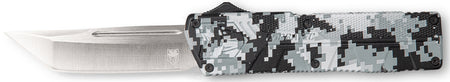 CobraTec WDCCTLETNS Lightweight OTF 3.25" Tanto Plain D2 Blade Winter Digi Camo Handle Pocket Clip