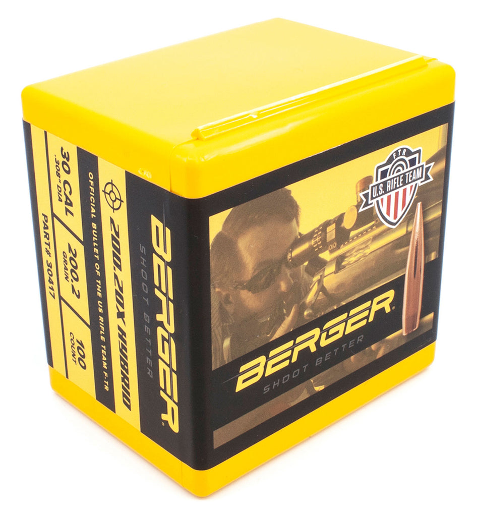 Berger Hybrid Target Match Grade 30 Caliber 200.2gr Competition Bullets 100/Box
