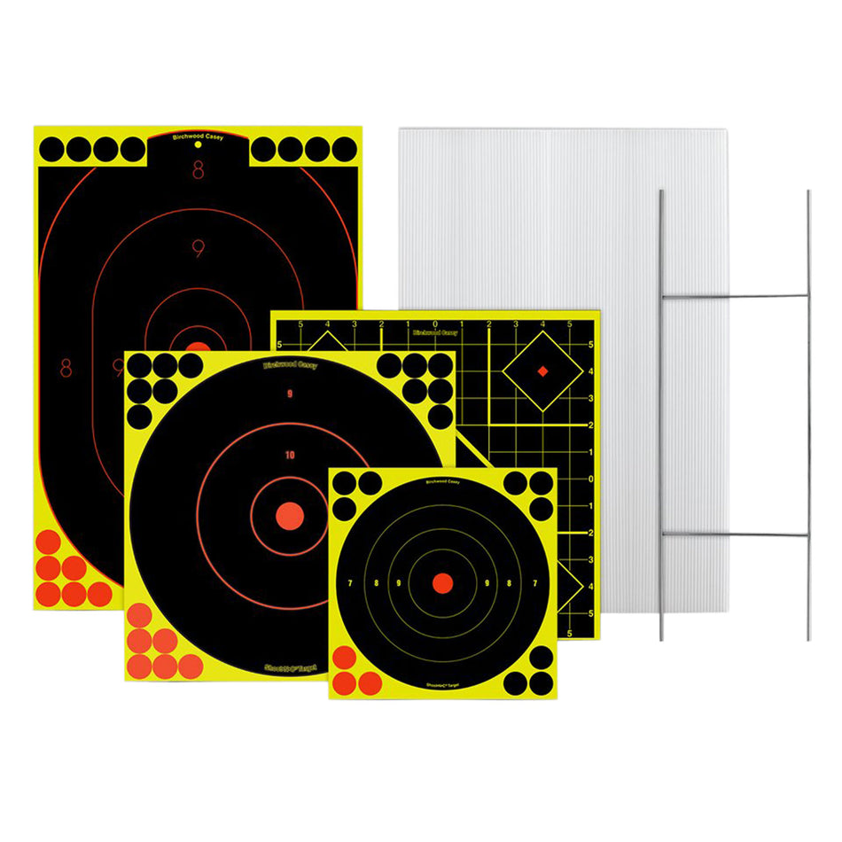 Birchwood Casey Sharpshooter Stand and Target Kit with Metal Frame and Shoot-N-C Targets