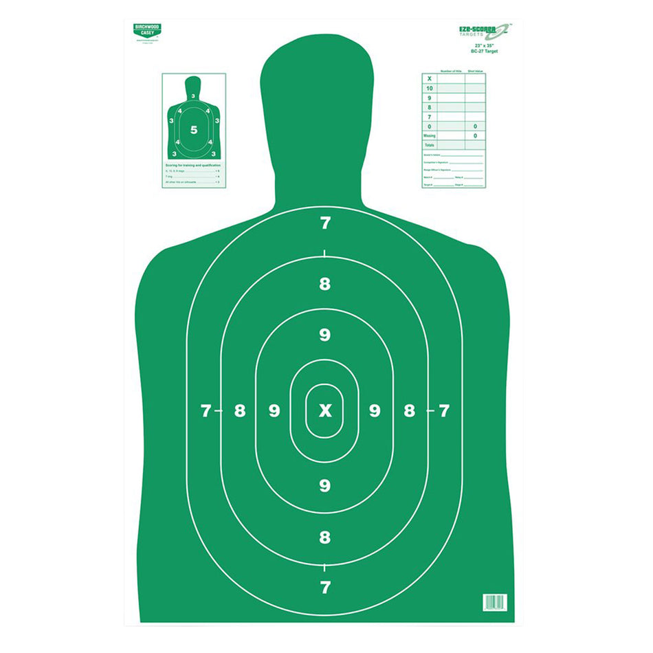 Birchwood Casey 37015 EZE-Scorer 23"x35" Silhouette Paper Target Green 5 Per Package