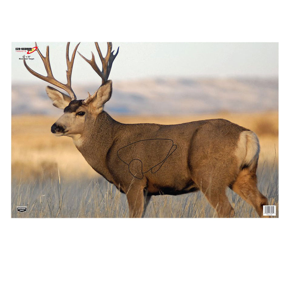 Birchwood Casey 37482 EZE-Scorer 23"x35" Mule Deer Paper Target Multi-Color 2 Pack