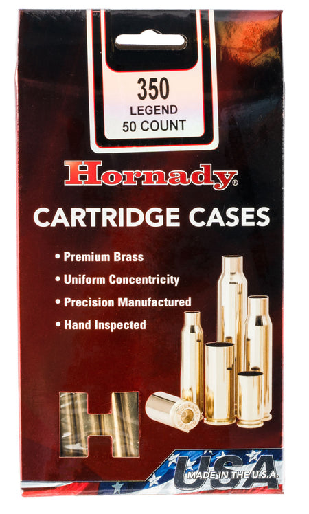 Hornady 87296 Rifle Brass Unprimed Cases 350 Legend 50-Count Box