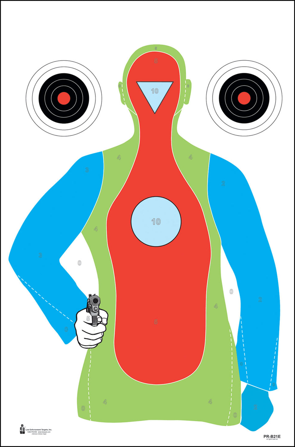 Action Target PRB21E100 High Visibility B-21E Fluorescent Paper Hanging Target 23x35 100 Per Box