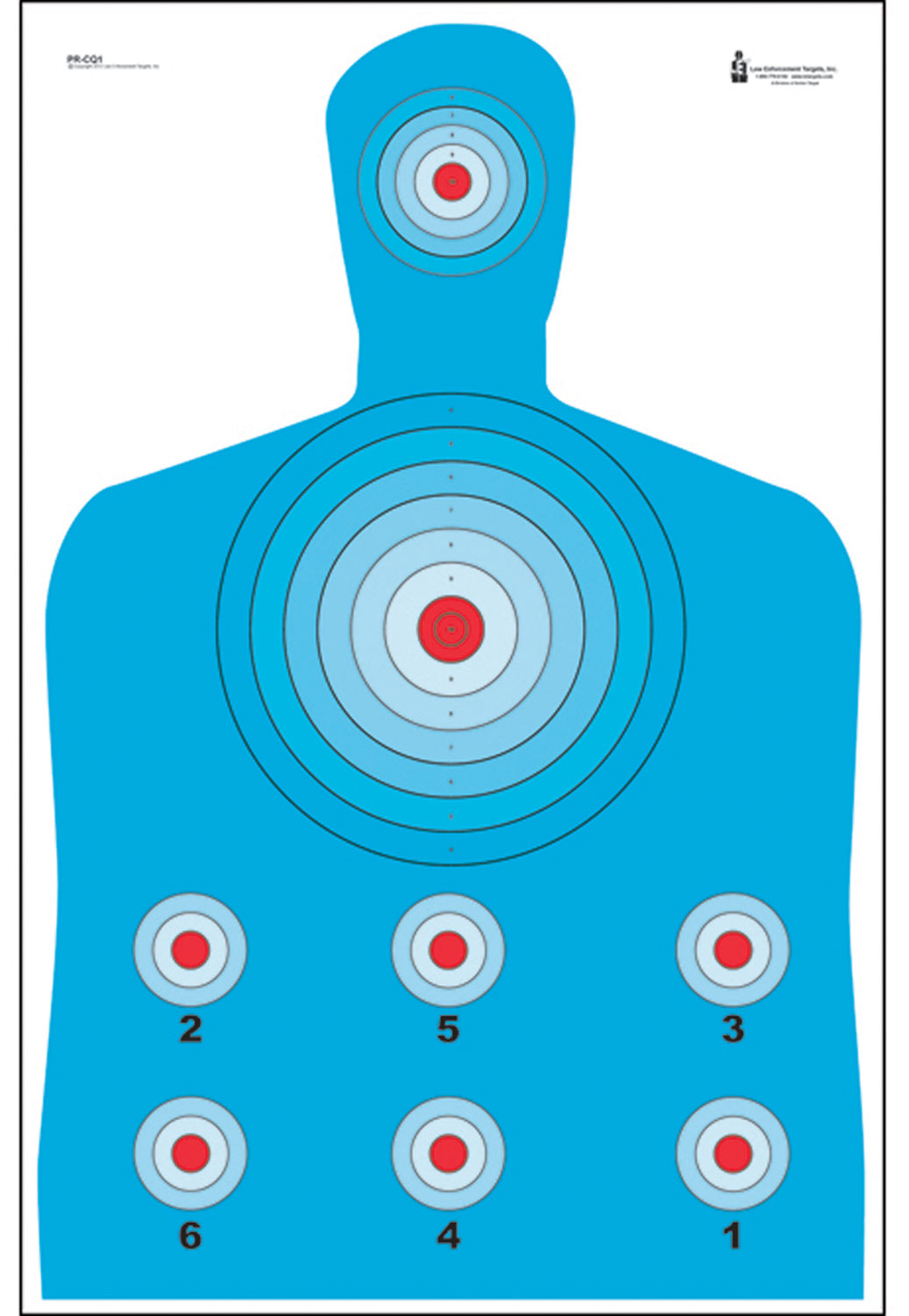 Action Target PRCQ-1 Fluorescent High Visibility Silhouette Qualification Paper Target 23" x 35" Blue/Red Box of 100