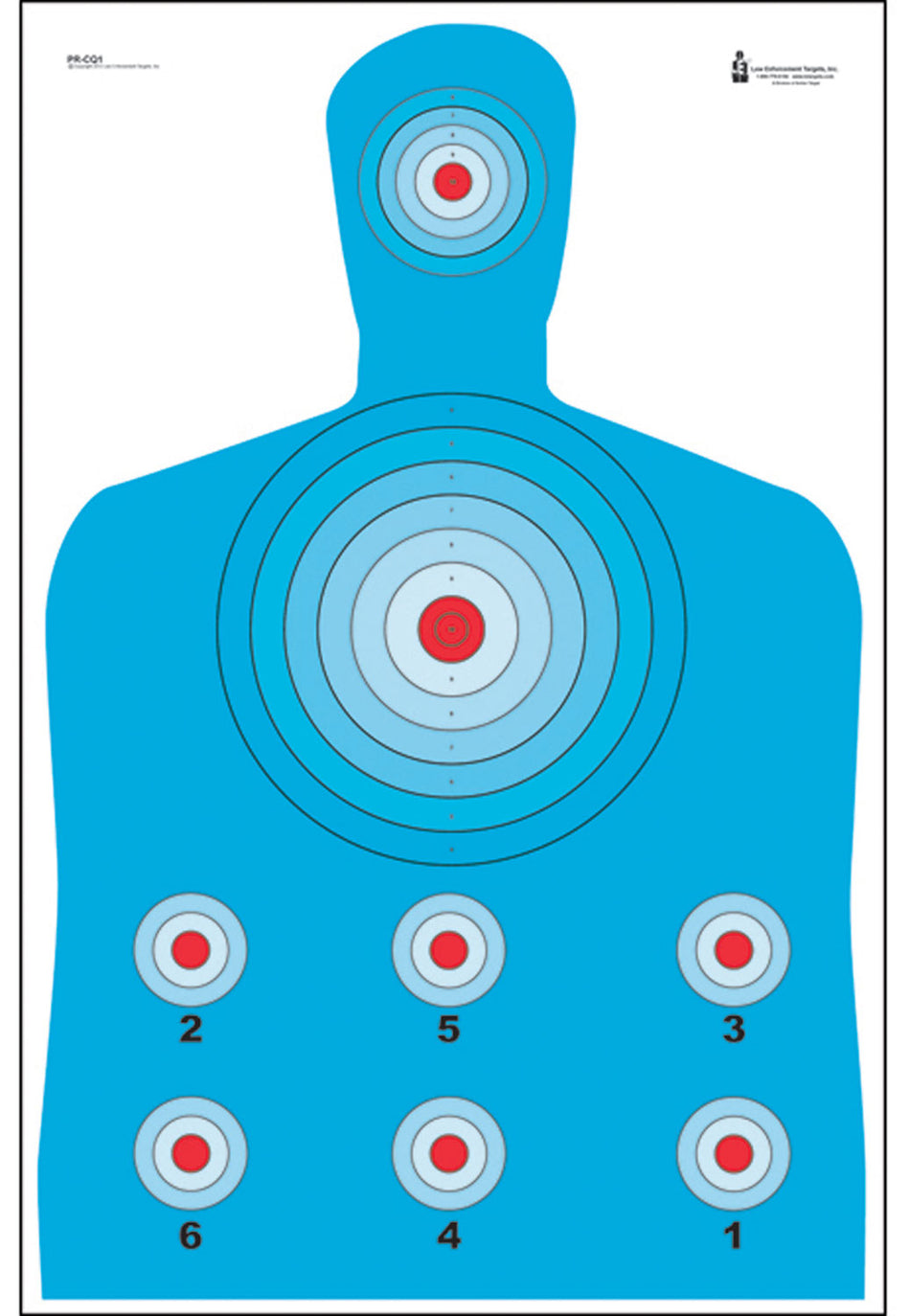 Action Target PRCQ-1 Fluorescent High Visibility Silhouette Qualification Paper Target 23" x 35" Blue/Red Box of 100