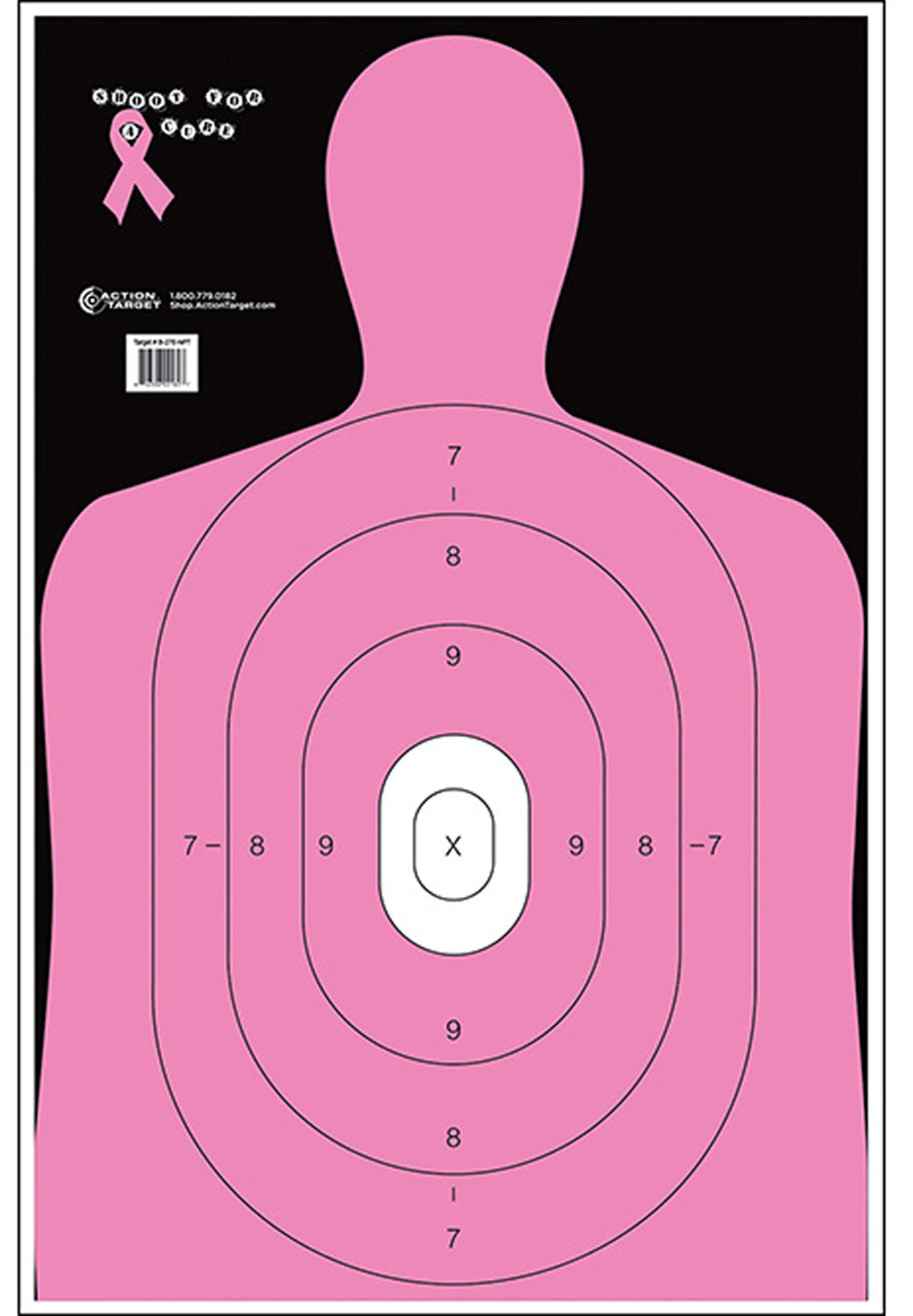 Action Target B27ENPT100 B-27E Breast Cancer Awareness Pink Paper Hanging Target 23x35 100 Per Box