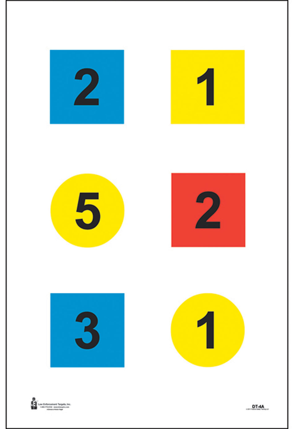 Action Target DT4C100 Command Circle/Square Training Targets 23"x35" Multi-Color Box of 100
