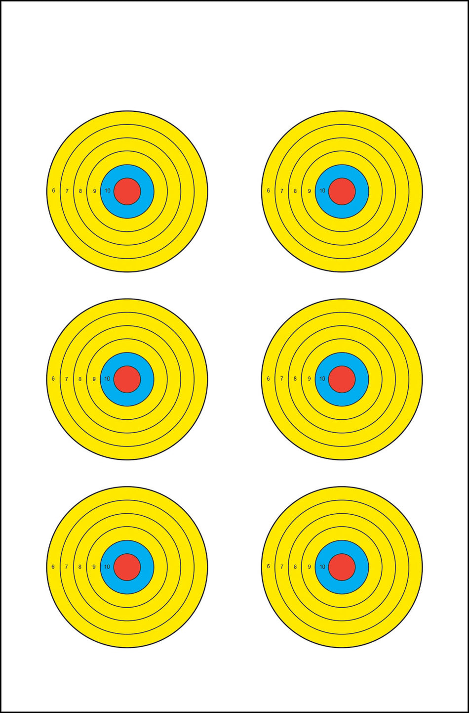 Action Target High Visibility Multi-Color Bullseye Paper Range Targets 17.5x23 Inch 100 Pack