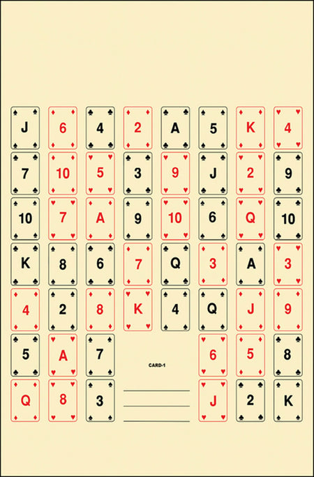 Action Target CARD1100 Full Deck 52 Card Arrangement Paper Target 22.5"x24" Black & Red 100-Count