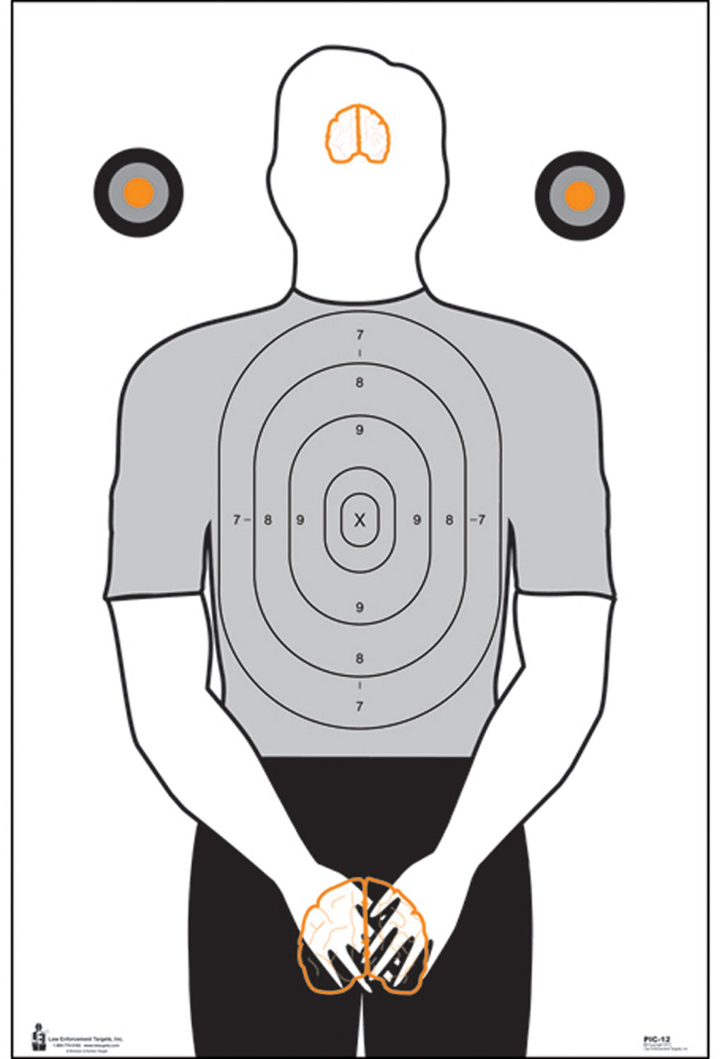 Action Target PIC12100 Politically Incorrect Silhouette Shooting Paper Target 23"x35" Black/Gray/White 100-Count