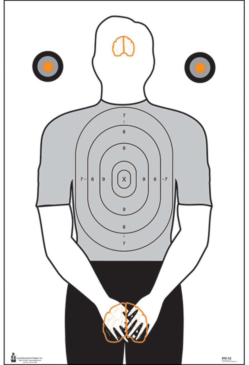 Action Target PIC12100 Politically Incorrect Silhouette Shooting Paper Target 23"x35" Black/Gray/White 100-Count