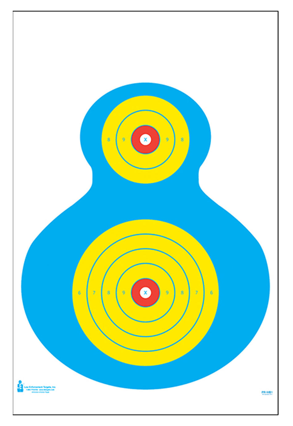 Action Target PRWB1100 Colorful High-Visibility Silhouette Paper Target 19"x25" Red/Blue/Yellow 100-Count
