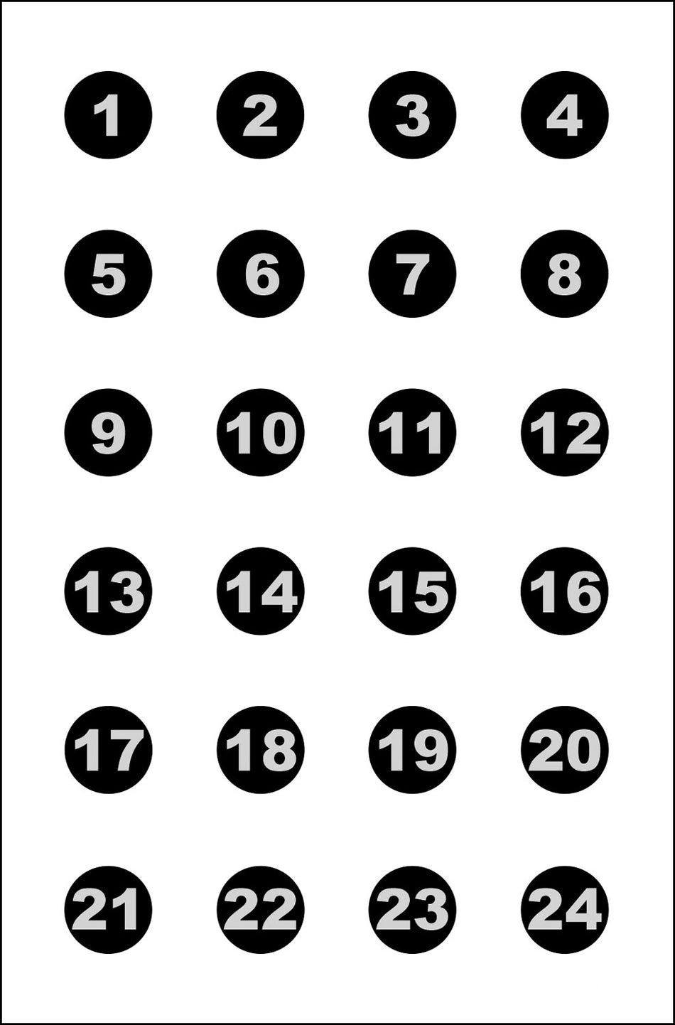 Action Target VB24100 24-Circle Numbered Command Training Sighting Paper Target 23"x35" 100-Count