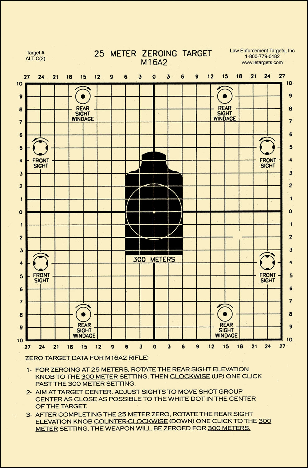 Action Target ALTC2100 Sighting Zero Center Mass Tagboard Hanging Targets 25M 8.75"x11.5" 100 Count