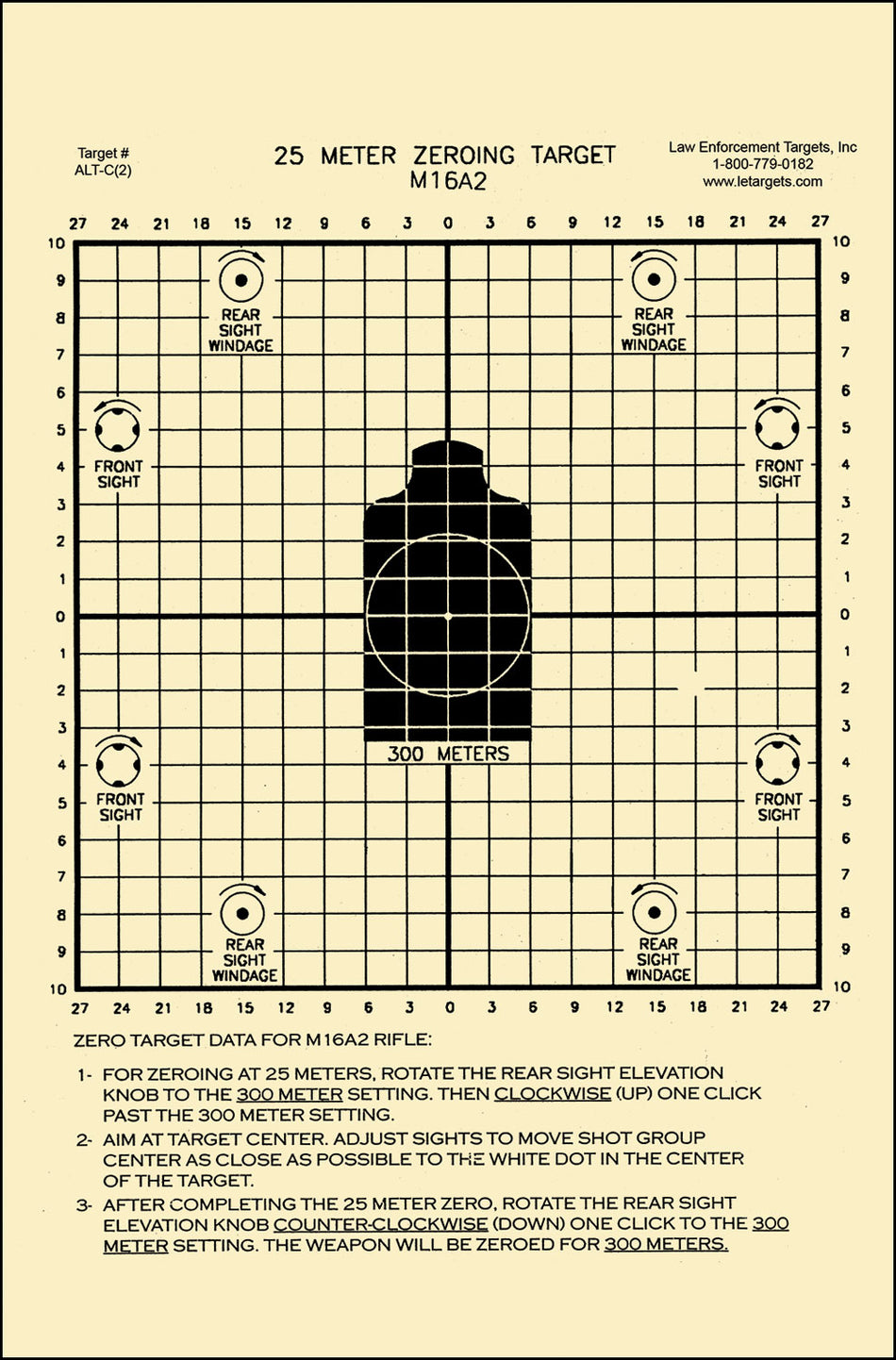 Action Target ALTC2100 Sighting Zero Center Mass Tagboard Hanging Targets 25M 8.75"x11.5" 100 Count