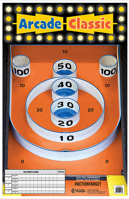 Action Target GSSKEE100 Entertainment Skee-Ball Game Paper Range Target 23" x 35" Multi-Color 100-Pack