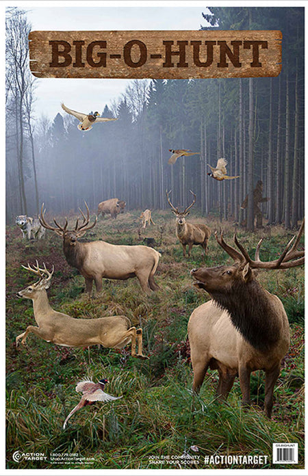Action Target GSBIGHUNT100 Entertainment Animals Paper Targets Hanging 23"x35" Box of 100