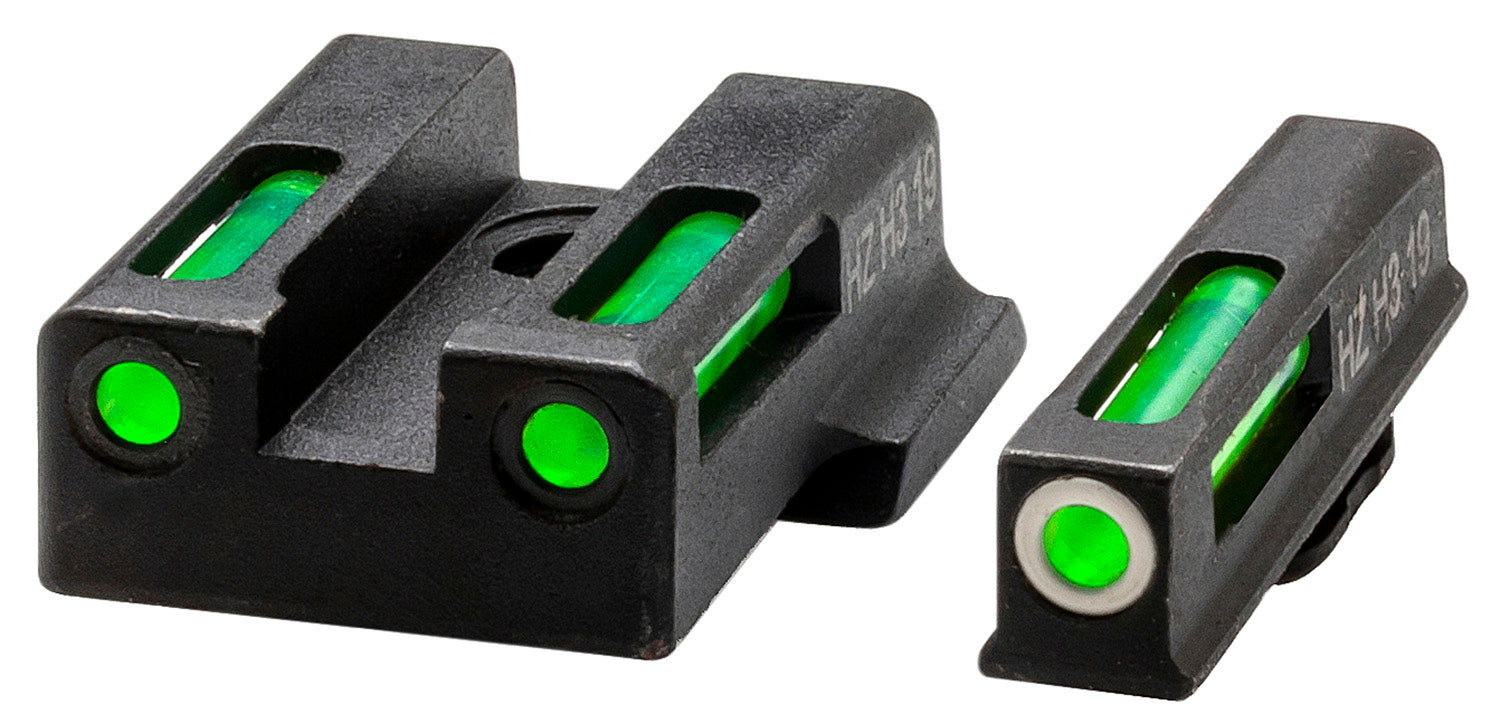 HiViz EZN321 S&W EZ380 LiteWave H3 Tritium and Fiber Optic Night Sight Set