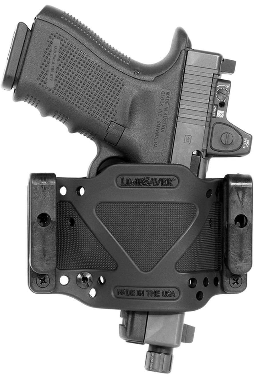 Limbsaver CrossTech Compact Leather 12507 Ambidextrous IWB/OWB Holster Black Polymer Clip