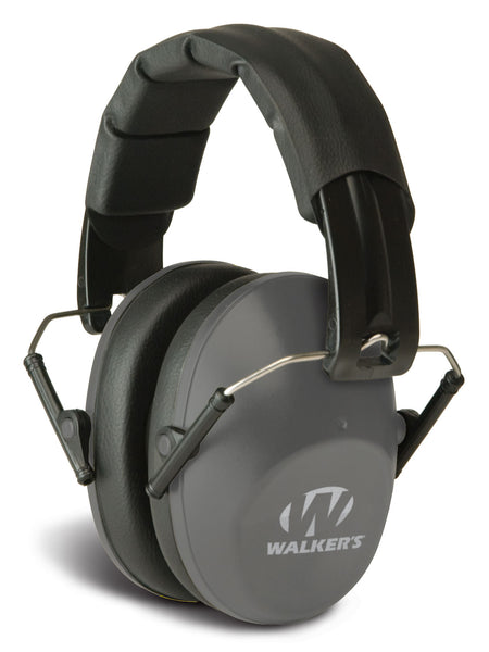 Walker's GWPFPM1GY Pro Low Profile Passive Muff 22 dB Gray/Black Folding