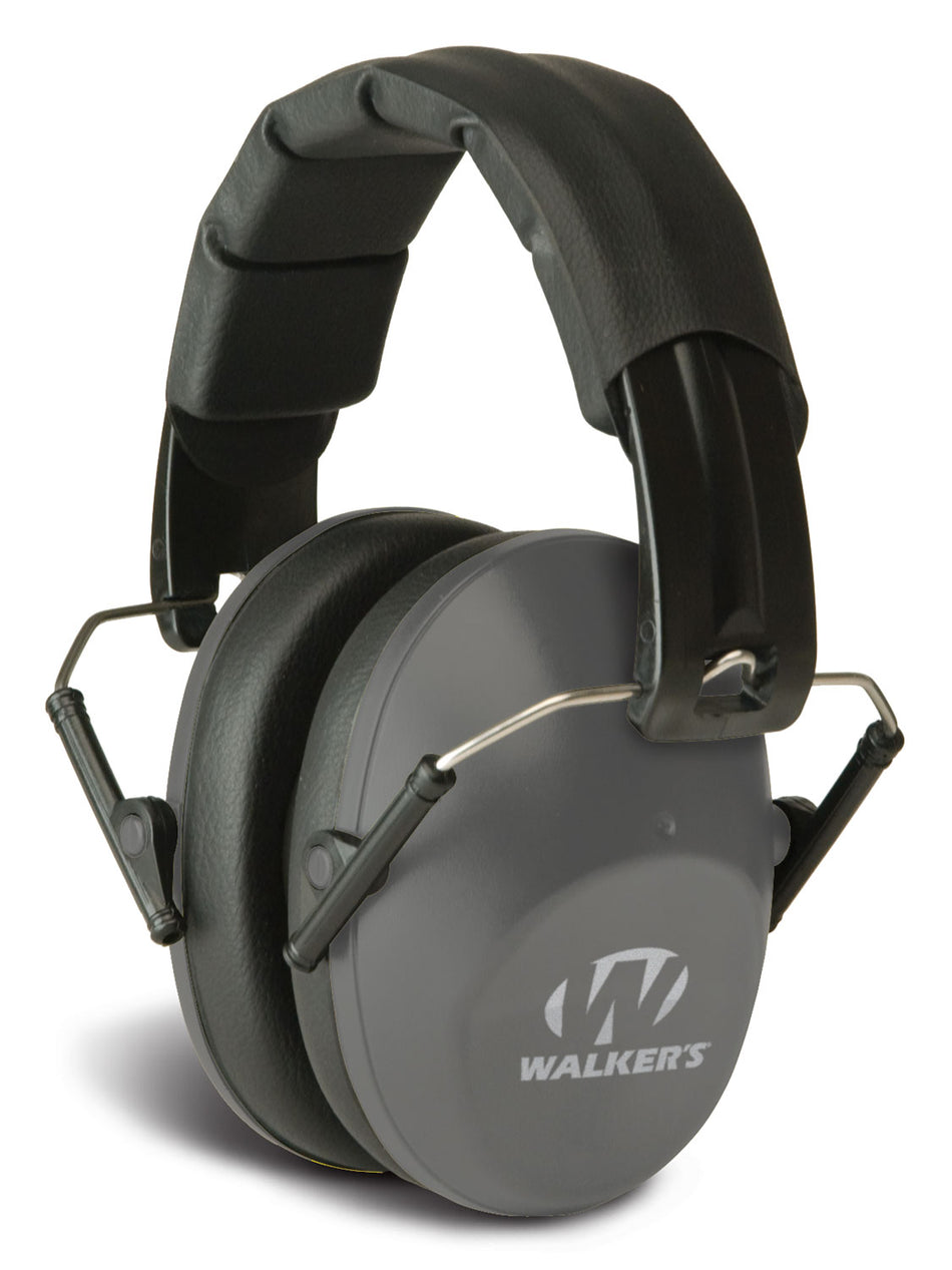 Walker's GWPFPM1GY Pro Low Profile Passive Muff 22 dB Gray/Black Folding