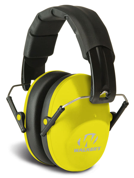 Walker's GWPFPM1YL Pro Low Profile Passive Muff 22 dB Black/Yellow Folding