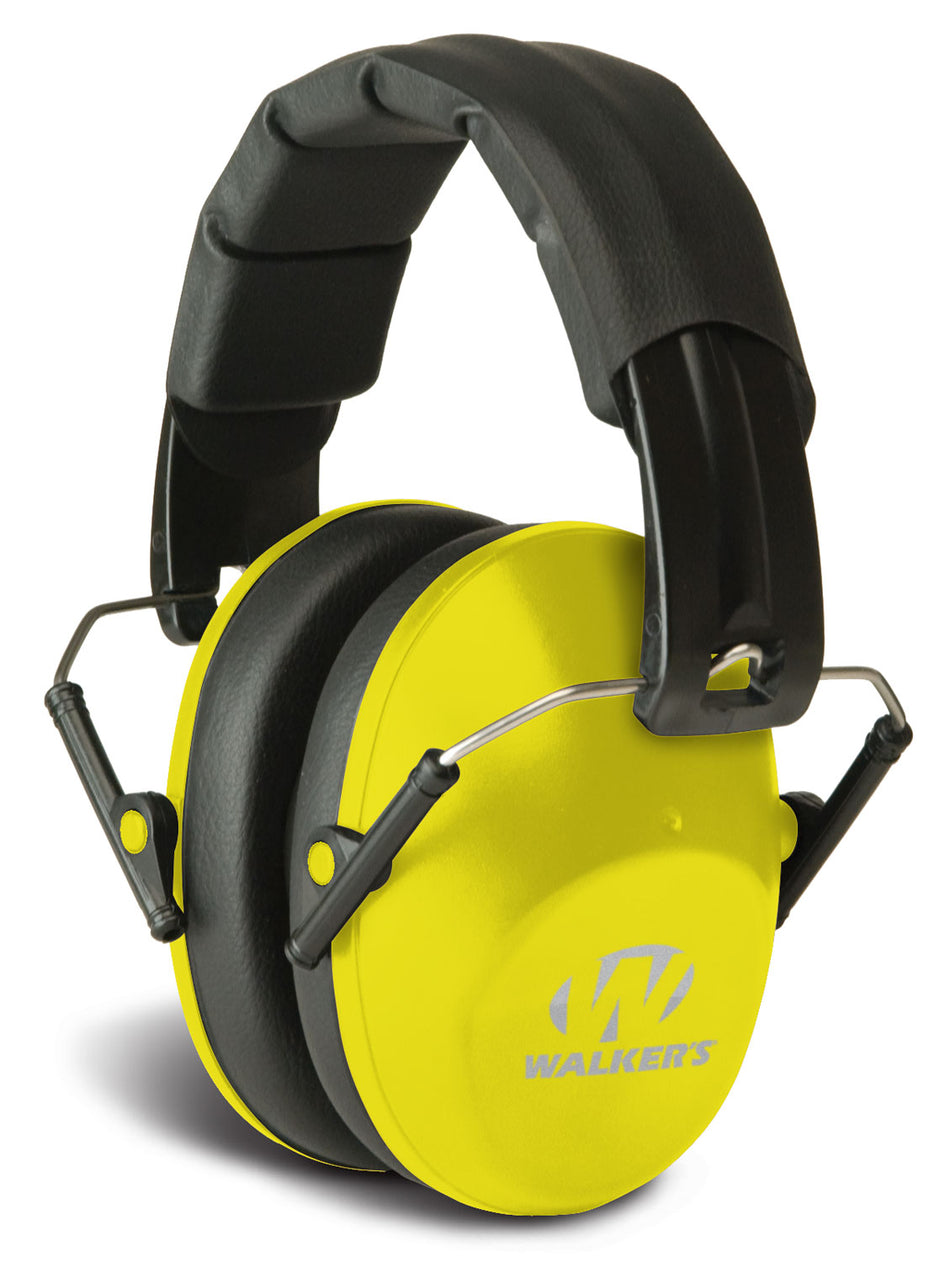 Walker's GWPFPM1YL Pro Low Profile Passive Muff 22 dB Black/Yellow Folding