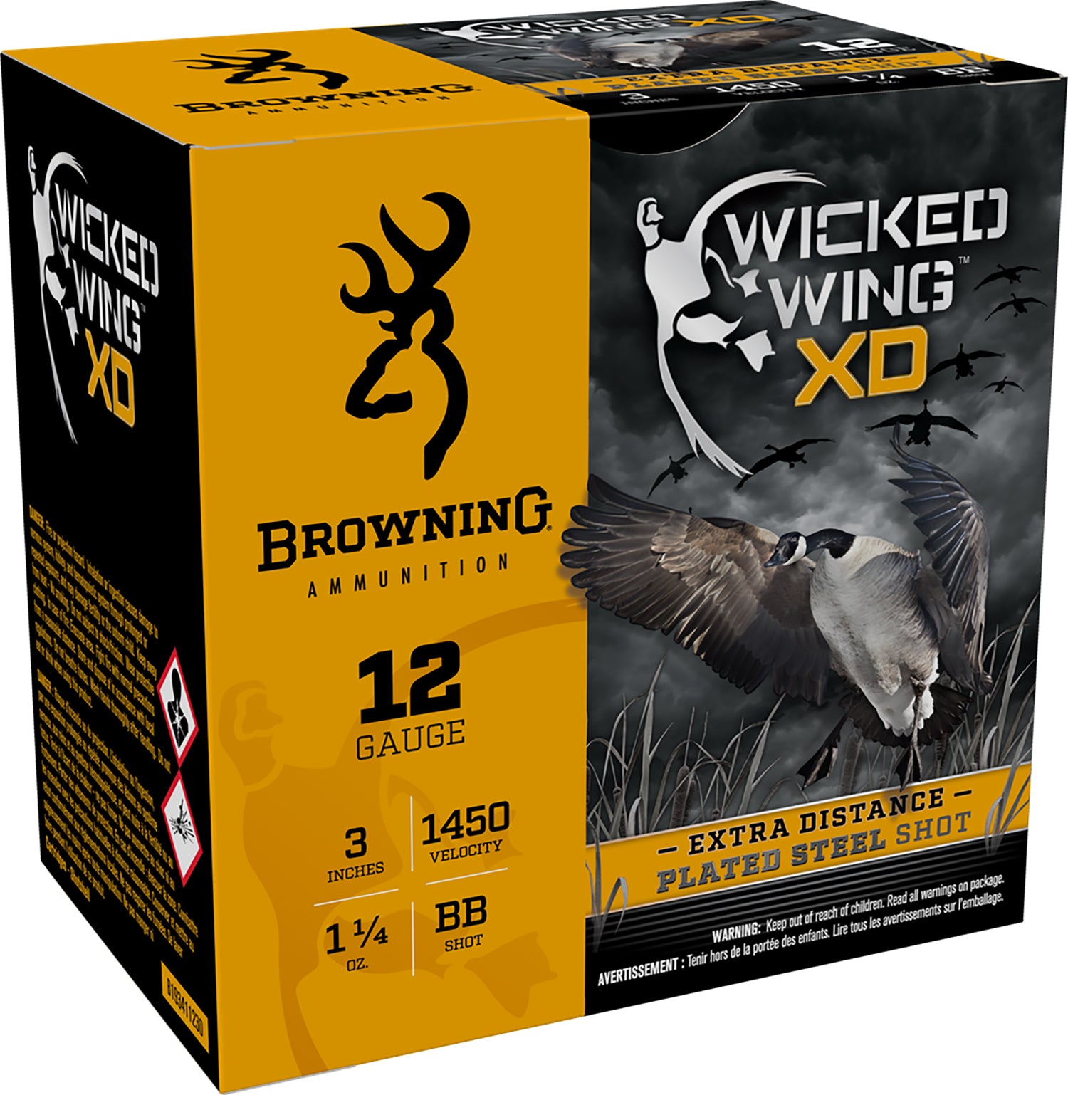 Browning 12 Gauge B193411230 Wicked Wing XD Extra Distance 3" 1-1/4oz BB