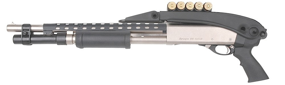 Advanced Technology Shotforce TFS0600 Ambidextrous Top-Folding Black Synthetic Stock for Mossberg 500/590, Remington 870, Winchester Shotguns