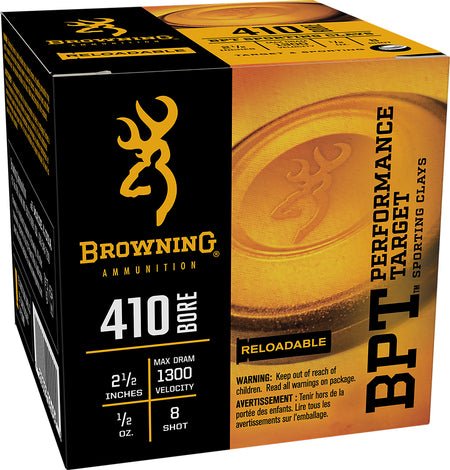 Browning .410 Bore B193634128 BPT Performance Target Sporting Clay 2.5" 1/2oz 8 Shot